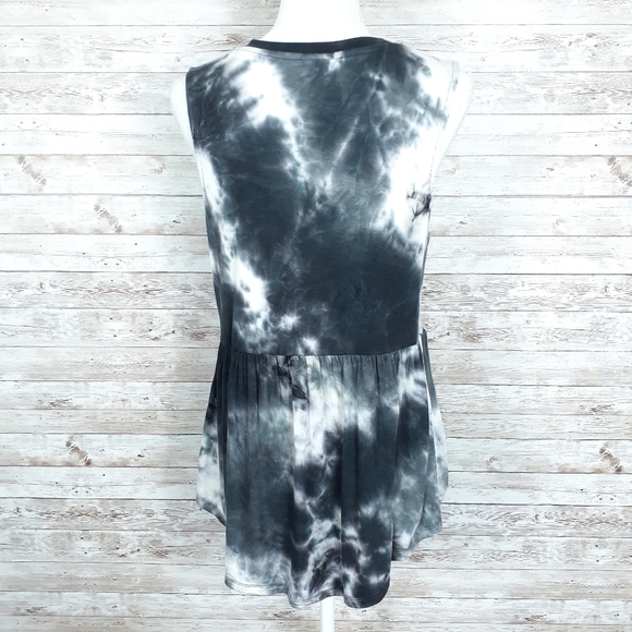 Knox Rose Sleeveless Top M Peplum Tie Dye 496 - Picture 3 of 5